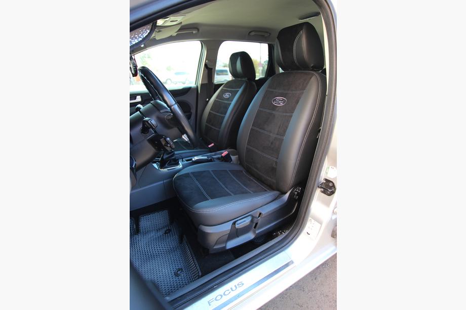 Ford Focus III 2011–2017 Avtomobilske prevleke za sedeže eko usnje+blago+antara Antara A001g (komplet za celoten salon) Image