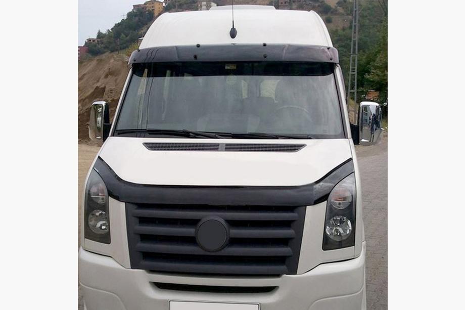 Mercedes Sprinter W906 2006–2018 Senčnik za vetrobransko steklo na okvirju V2 (črna visok sijaj, 5 mm) Fotografija 7