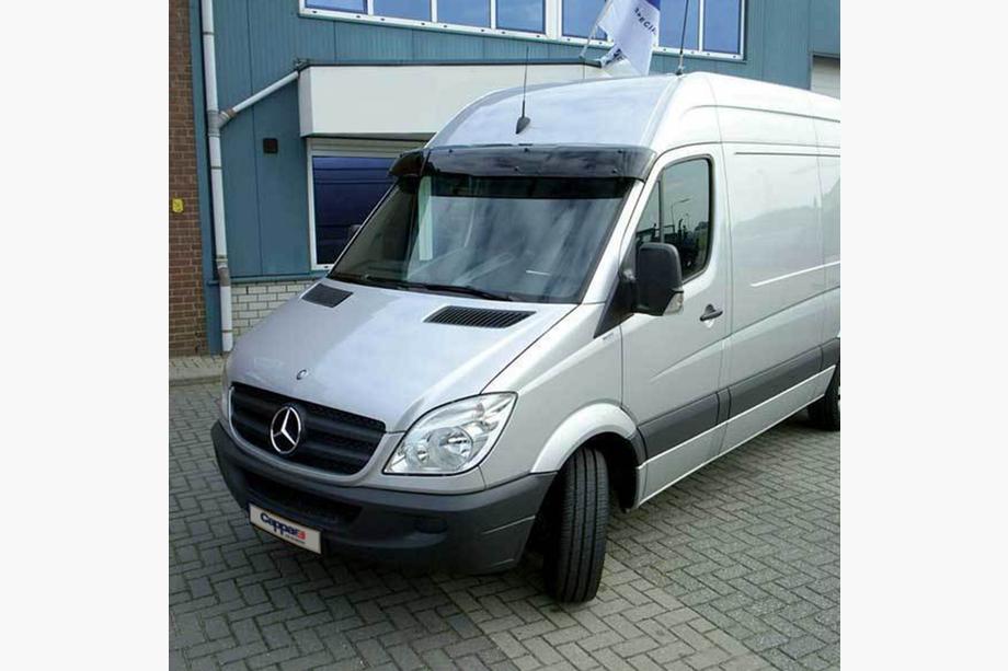 Mercedes Sprinter W906 2006–2018 Senčnik za vetrobransko steklo na okvirju V2 (črna visok sijaj, 5 mm) Fotografija 6