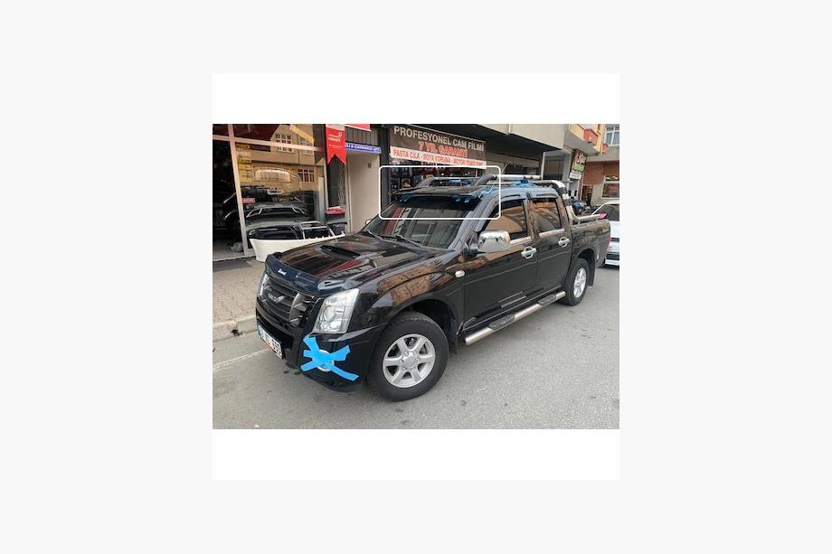 Isuzu D-Max 2011–2019 Vizir za vetrobransko steklo na okvirju V1 (črni visok sijaj, 5 mm) Image