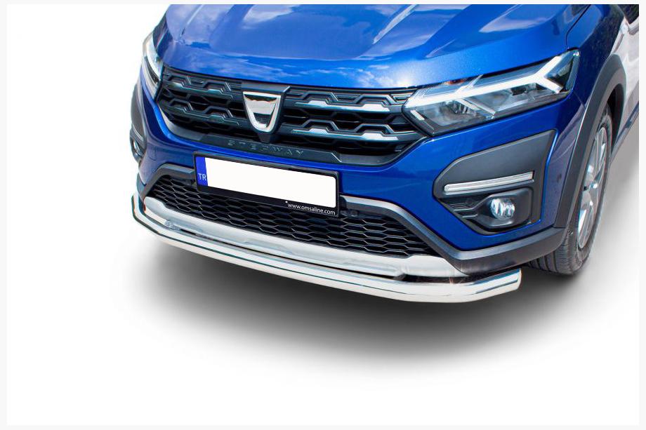 Dacia Sandero 2021– Sprednji zaščitni lok Texas (60 mm, nerjavno jeklo) Image