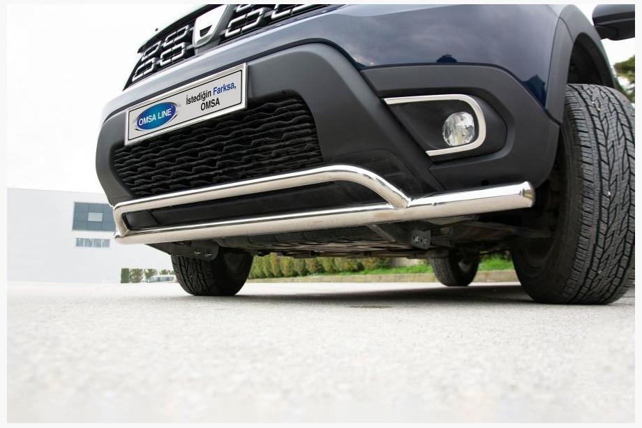 Dacia Duster 2018–2024 Sprednji zaščitni lok Vegas (60/42 mm, nerjaveče jeklo) Fotografija 2