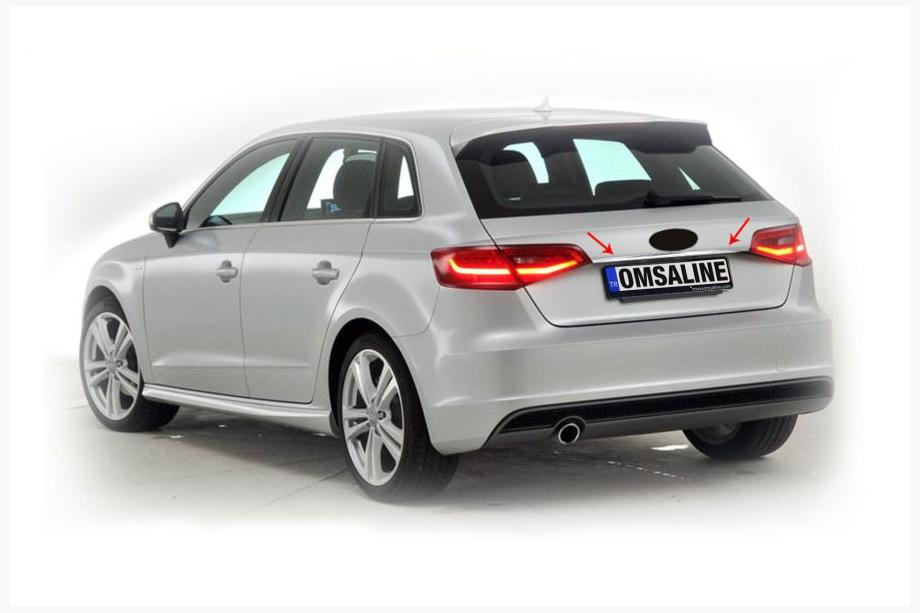 Audi A3 2012–2020 Letvica nad registrsko tablico HB (nerjavno jeklo) Image