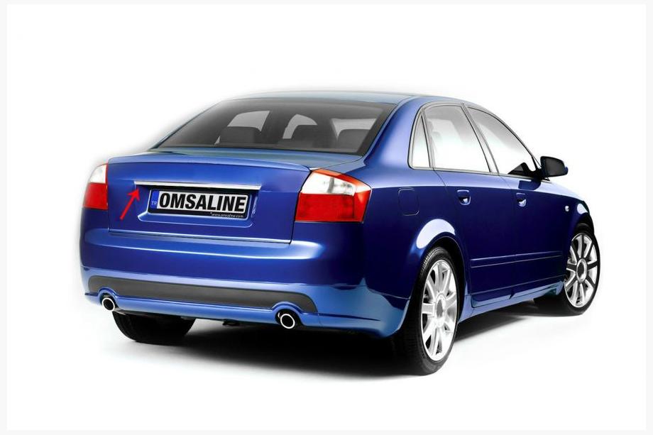 Audi A4 B6 2000–2004 Nerjaveča okrasna letev nad registrsko tablico OmsaLine Image