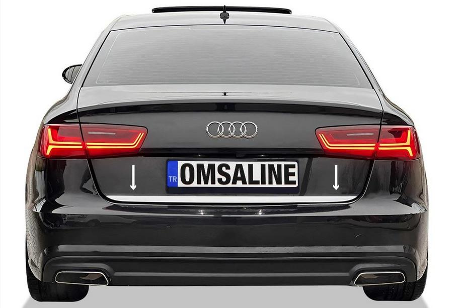 Audi A6 C8 2018–2025 Nerjavno jeklena zaščitna letev roba prtljažnika OmsaLine Image