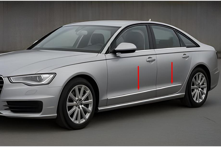 Audi A6 C7 2011–2017 Kromirane letvice vrat (6 kos) Image
