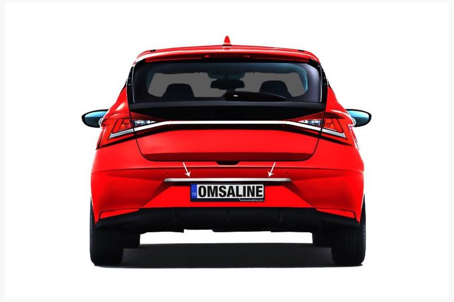 Hyundai I-20 2020– Kromirana letev nad registrsko tablico OmsaLine (nerjavno jeklo) Image