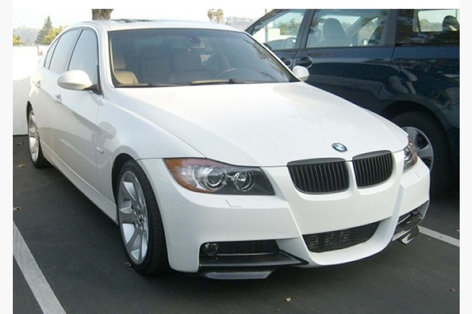 BMW serija 3 E90/E91 2005–2011 DPT sprednji lip nastavki (za E90 M-Sport 2005-2008, črna visok sijaj, 2 kos) Image