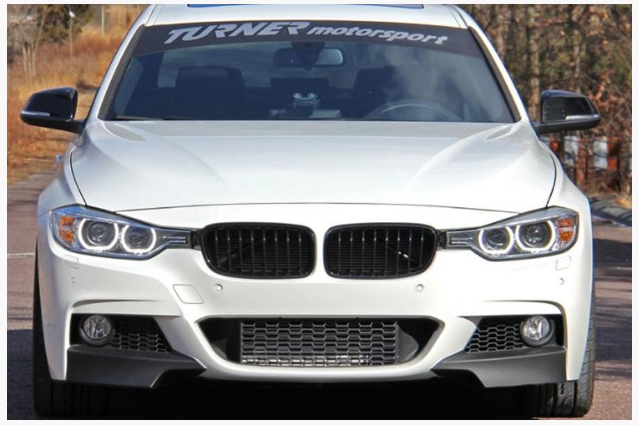 BMW serija 3 F30/F31 2012–2019 Sprednja lipa odbijača Flap (črna) Image
