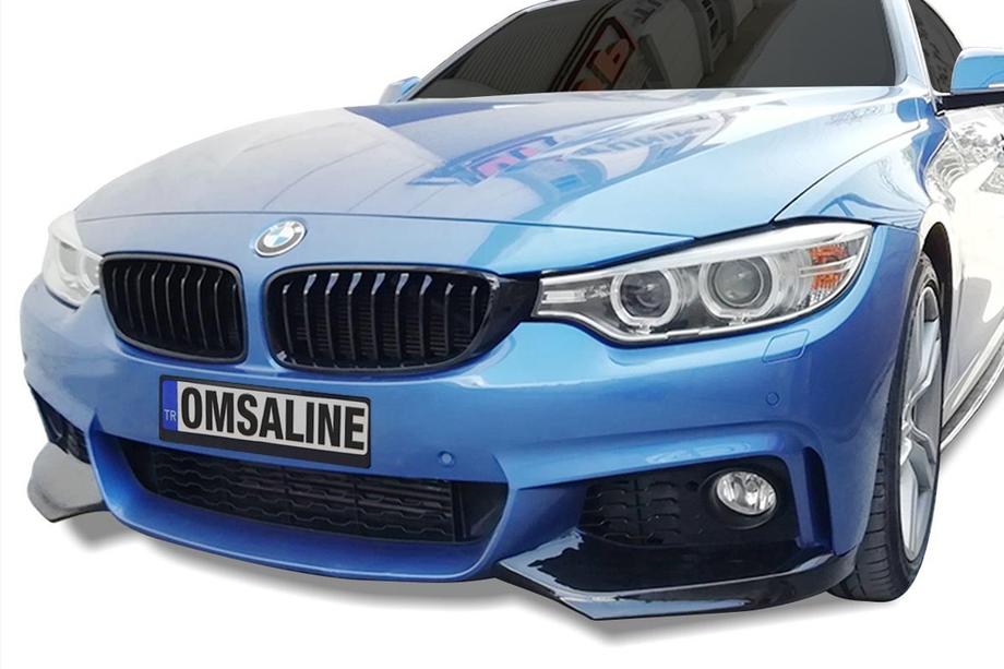 BMW serija 4 F32/F33/F36 2012–2020 Sprednji lip spojler Flap (za M-Sport, črna) Image