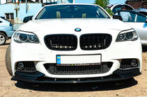 BMW serija 5 F10/F11 2010–2016 Lip spojler za sprednji odbijač OmsaLine (črn) fotografija 5