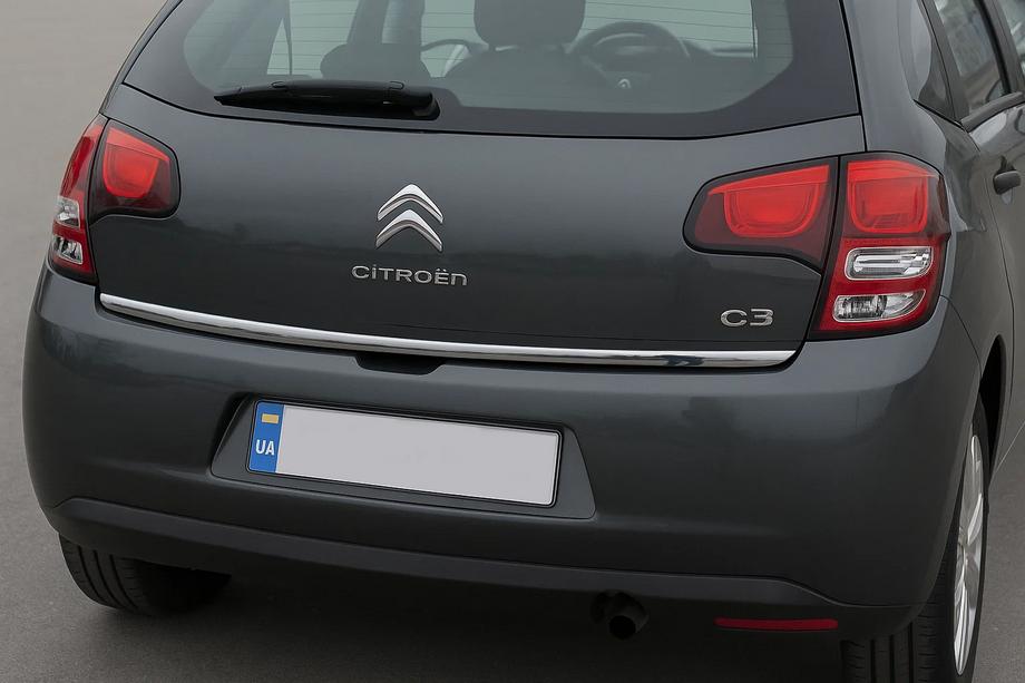 Citroen C-3 2009–2016 Letvica spodnjega roba pokrova prtljažnika OmsaLine (nerjavno jeklo) Image