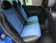 Volkswagen Passat B5 1997–2005 Prevleke za avtomobilske sedeže eko usnje + tkanina + alcantara Antara A006 (komplet za celotno notranjost) fotografija 5