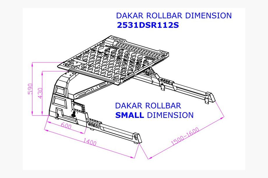 SsangYong Musso II 2018– Rollbar s tovorno košaro Dakar Fotografija 4