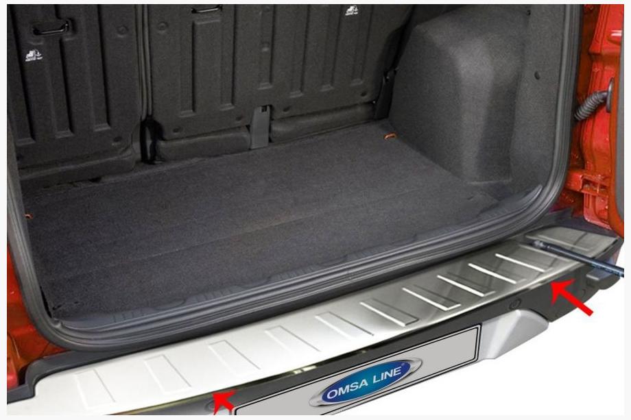 Ford Ecosport 2013–2022 Zaščitna letev za zadnji odbijač (2013-2017, nerjavno jeklo) Image