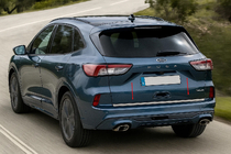 Ford Kuga/Escape 2019– Zaščitna letev roba prtljažnika (nerjaveče jeklo) Carmos - turško nerjaveče jeklo fotografija 2