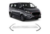 Ford Custom 2013–2022 Obroba maske hladilnika 2018+ (4 kosi, nerjaveče jeklo) fotografija 3