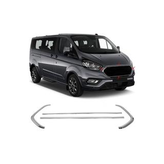 Obroba maske hladilnika 2018+ (4 kosi, nerjaveče jeklo) Ford Custom 2013–2022 fotografija 3