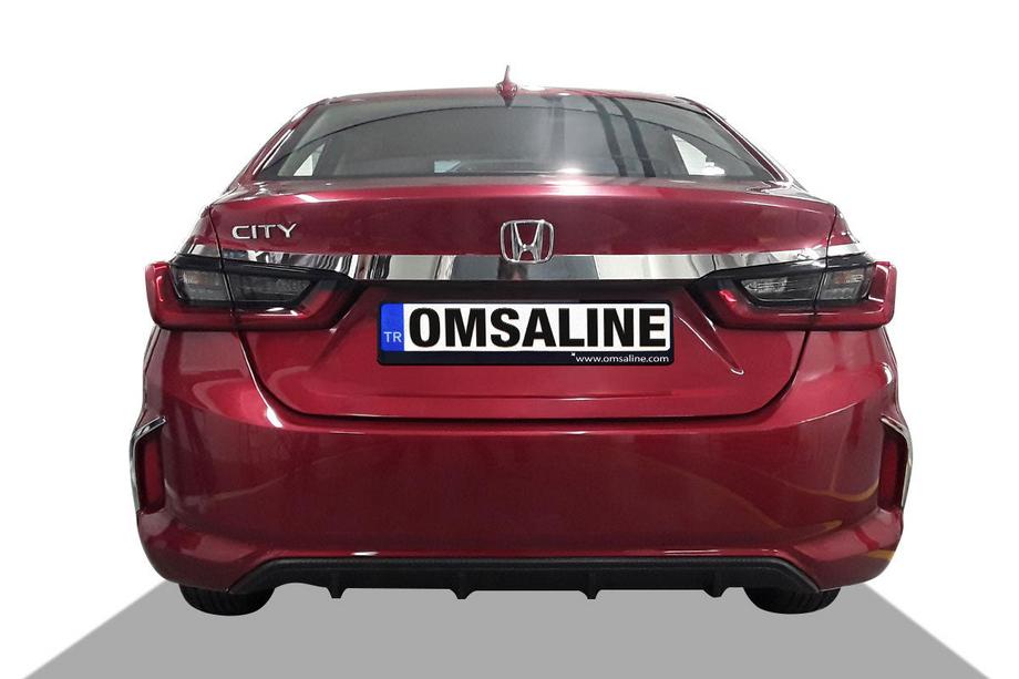 Honda City 2021– Kromirana letev nad registrsko tablico SD (3 kos, nerjavno jeklo) Image