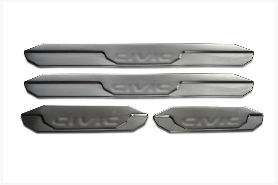 Honda Civic Sedan IX 2011–2016 OmsaLine V2 obloge pragov (4 kosi, nerjaveče jeklo) Image