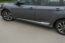 Honda Civic Limuzina X 2016–2021 Obloga vrat V2 (komplet 4 kos, nerjaveče jeklo) fotografija 1