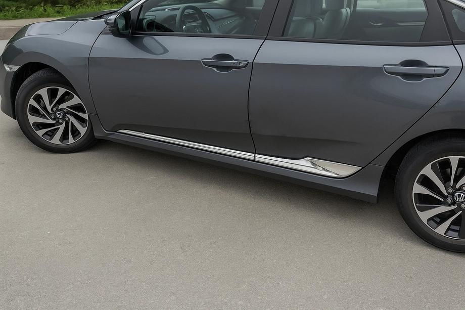 Honda Civic Limuzina X 2016–2021 Obloga vrat V2 (komplet 4 kos, nerjaveče jeklo) Image