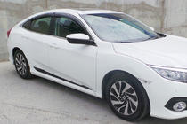 Honda Civic Limuzina X 2016–2021 Zaščitne letve za vrata (4 kosi, črne) fotografija 1
