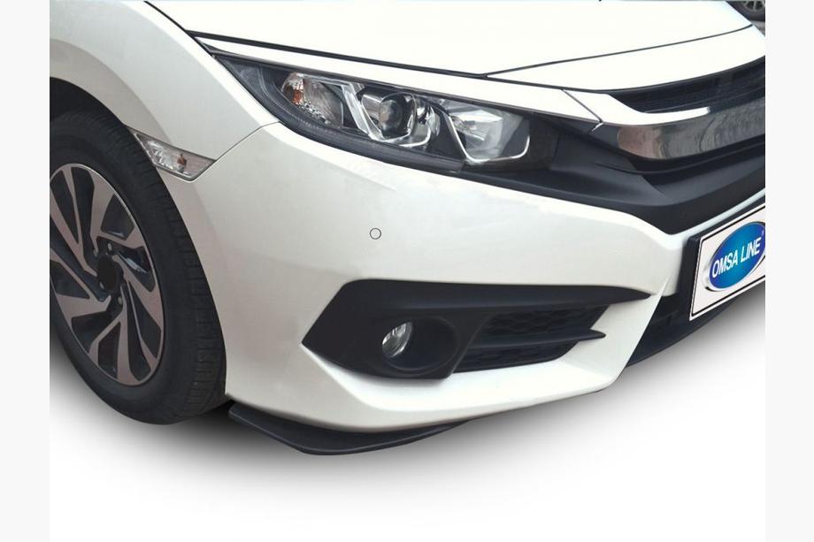 Honda Civic Limuzina X 2016–2021 Flap dodatki za sprednji odbijač (2 kos, črni) Fotografija 1
