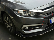 Honda Civic Sedan 2021– Pokrovi maske (2 kosa, nerjaveče jeklo) fotografija 1