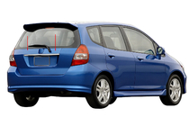 Honda FIT/Jazz 2002–2008 Kromirana letvica nad registrsko tablico (nerjaveče jeklo) fotografija 1