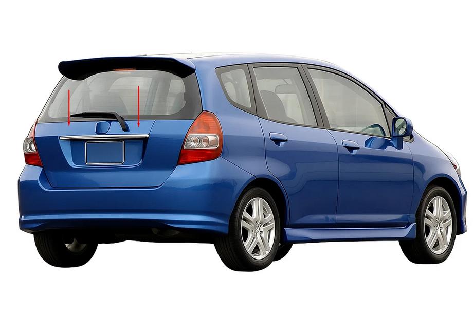 Honda FIT/Jazz 2002–2008 Kromirana letvica nad registrsko tablico (nerjaveče jeklo) Image