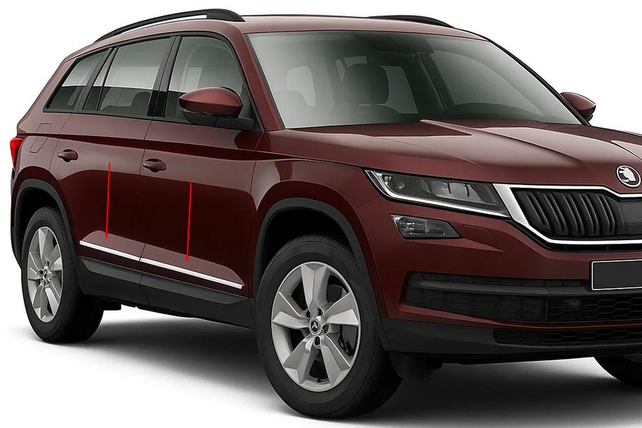 Skoda Kodiaq 2016–2023 OmsaLine vratne letvice (nerjavno jeklo) Image