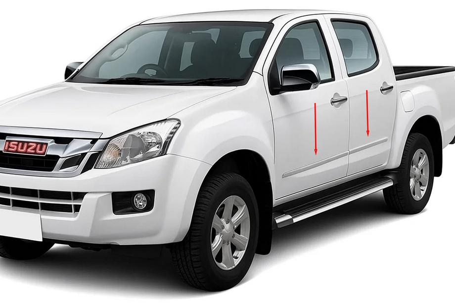 Isuzu D-Max 2011–2019 OmsaLine vratne letvice (nerjavno jeklo) Image