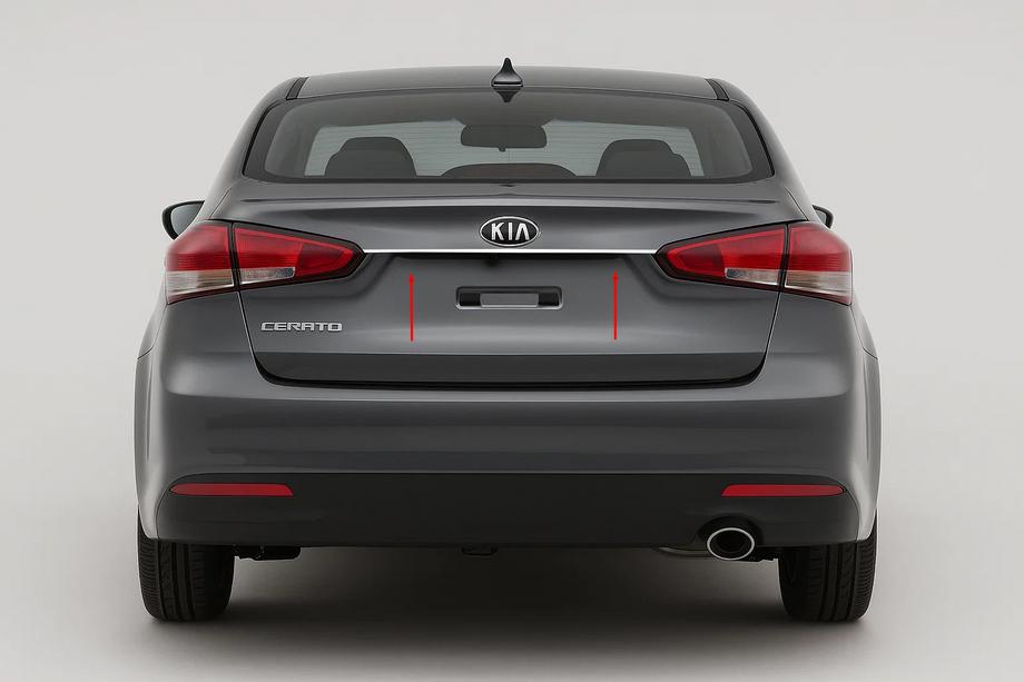 Kia Cerato 3 2013–2018 Letvica nad registrsko tablico za Sedan (nerjaveče jeklo) Image