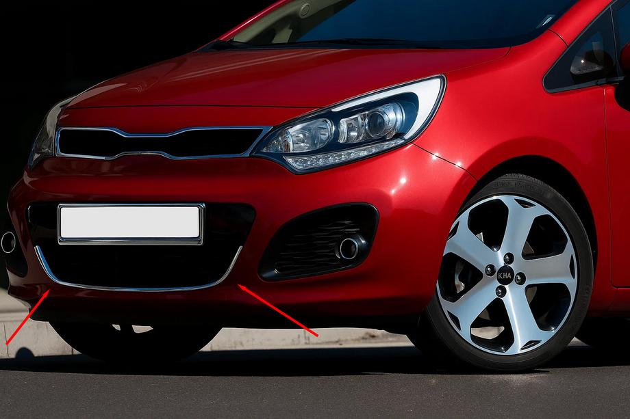 Kia Rio 2012–2017 Obloga maske za HB (nerjaveče jeklo) Image