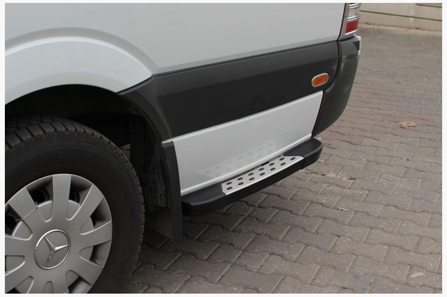 Volkswagen LT 1995–2006 Bočne stopnice DOT-Line za kolesom (2 kos, aluminij) Dolga medosna razdalja Image
