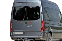Mercedes Sprinter W907/W910 2018– Obroba zadnjega stekla, nerjaveče jeklo (2 kosa) fotografija 1
