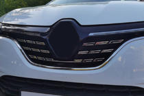 Renault Megane IV 2016–2025 Nerjaveči okrasni dodatki za masko hladilnika 2021+ (set 5 kosov) fotografija 1