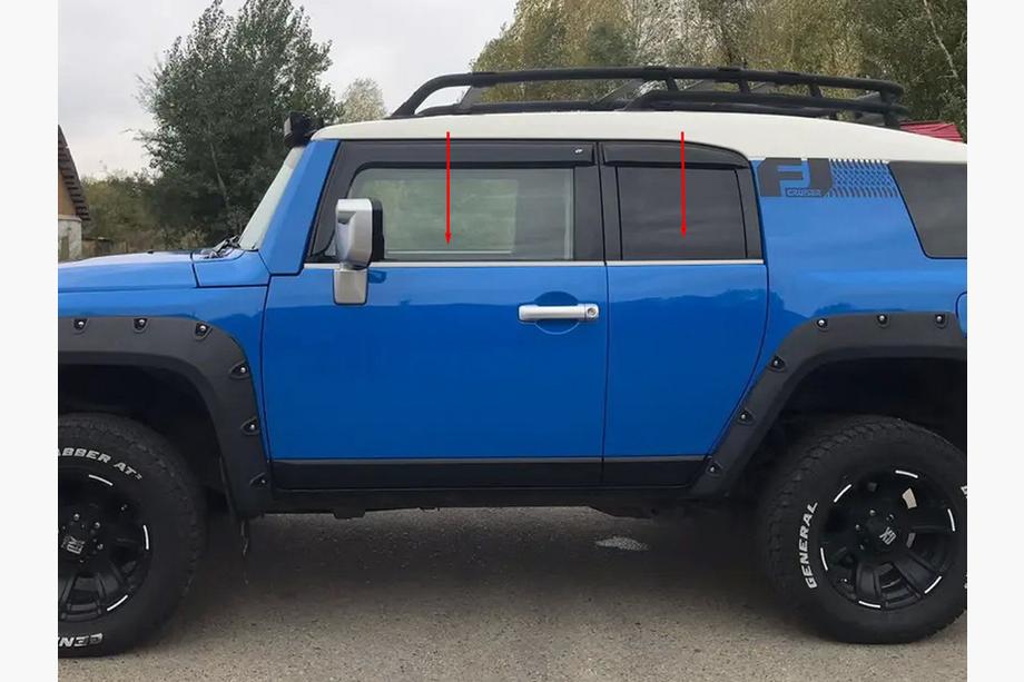Toyota FJ Cruiser 2006–2022 Spodnje okenske letvice iz nerjavečega jekla (4 kosi) Image