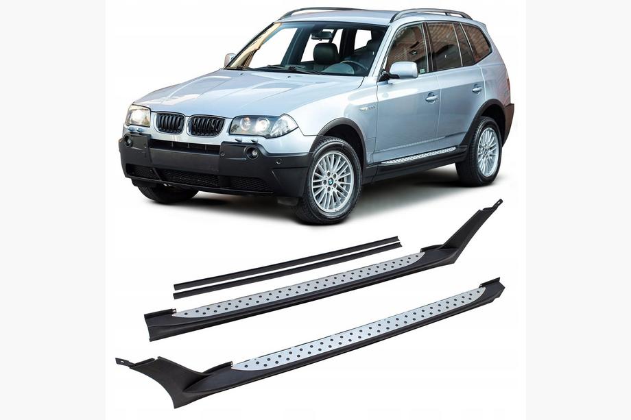 BMW X3 E83 2003–2010 Stranske stopnice Cixtai (2 kosa, aluminij) Image