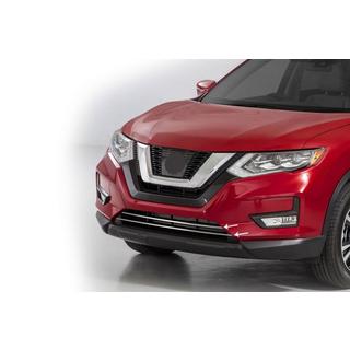 Nerjaveče kromirane letvice za rešetko odbijača (2017-2021, 2 kosa) Nissan X-trail T32/Rogue 2014–2021 fotografija 1