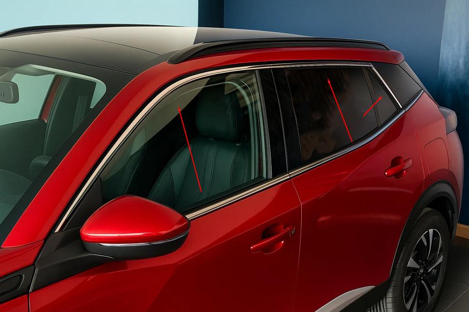 Peugeot 2008 2019– Zgornje okenske letve (6 kos, nerjaveče jeklo) Image