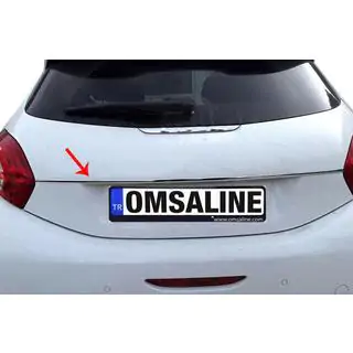 Kromirana letev nad registrsko tablico OmsaLine (nerjavno jeklo)