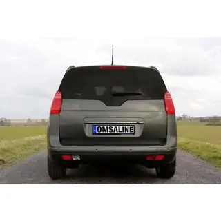 Kromirana letev nad registrsko tablico OmsaLine (nerjavno jeklo)
