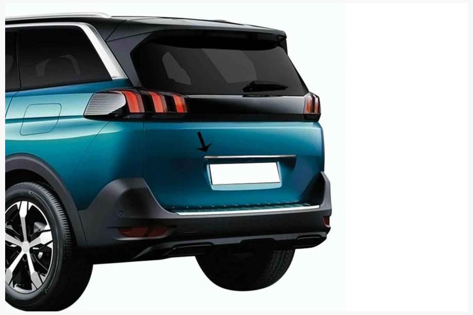 Peugeot 5008 2016–2023 Kromirana letev nad registrsko tablico OmsaLine (nerjavno jeklo) Image