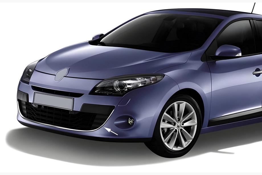 Renault Megane III 2009–2016 Inox kromirana zaščitna letev za sprednji odbijač 2013-2016 (HB) Image