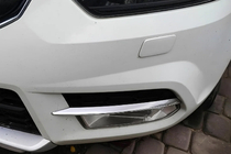 Skoda Yeti 2009–2017 Kromirani okrasni dodatki za sprednji odbijač (2009-2013, 2 kosa, nerjaveče jeklo) fotografija 1