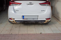 Toyota Auris 2012–2018 Difuzor zadnjega odbijača (2016-2018, pripravljen za lakiranje) fotografija 1