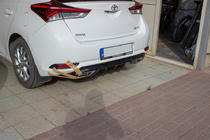 Toyota Auris 2012–2018 Difuzor zadnjega odbijača (2016-2018, pripravljen za lakiranje) fotografija 4