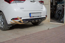 Toyota Auris 2012–2018 Difuzor zadnjega odbijača (2016-2018, pripravljen za lakiranje) fotografija 5